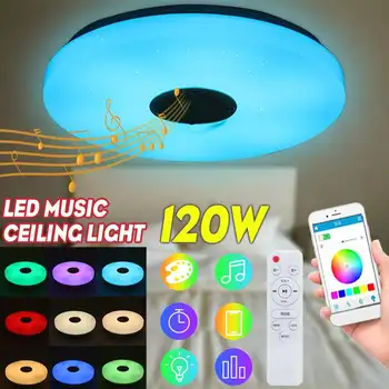 

120W Modern RGB LED Ceiling Light Home Lighting APP bluetooth Music Light Bedroom Lamp Smart Ceiling Lamp With Remote Control