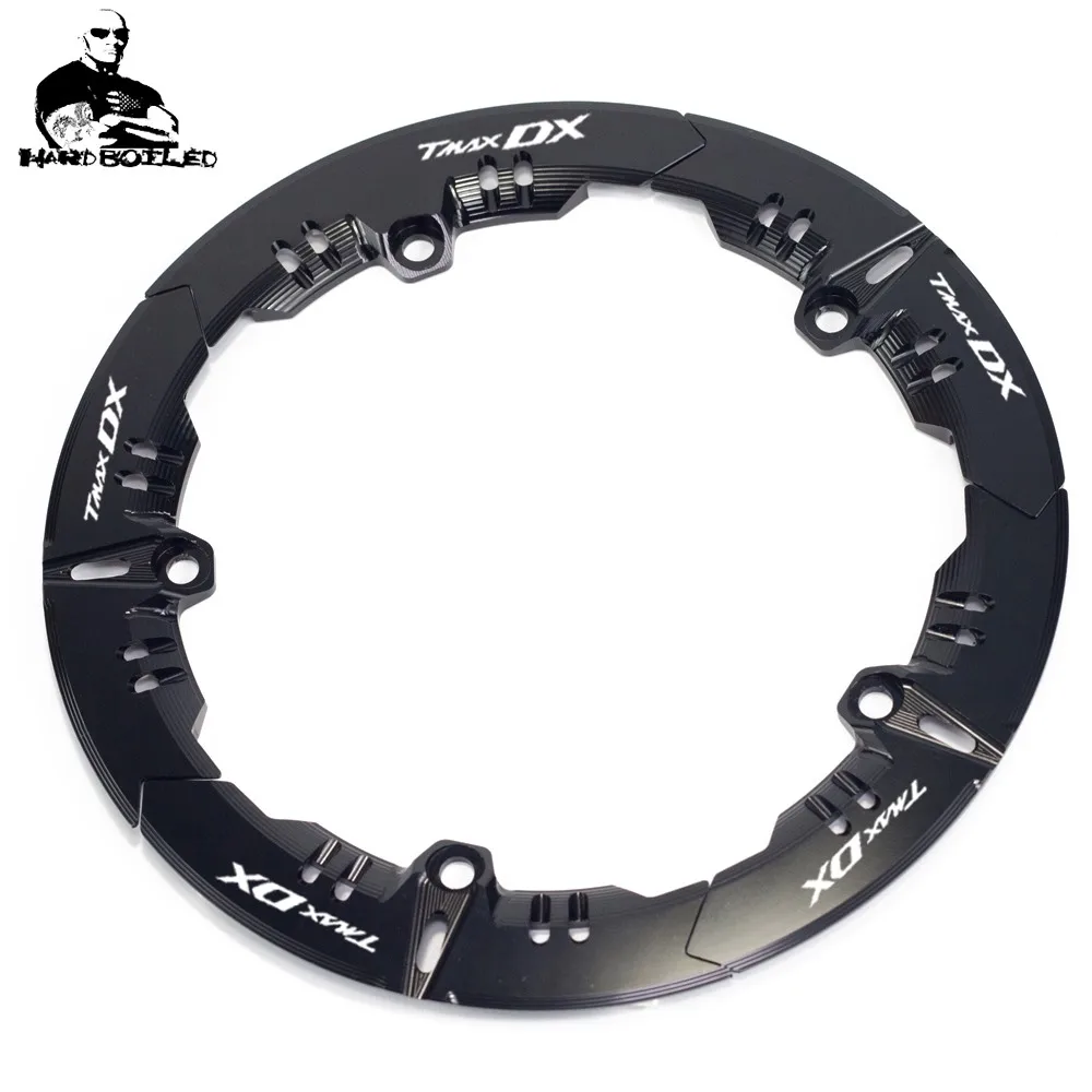 tmax DX LOGO Motorbike accessories For Yamaha T-max 530 tmax530 DX 2017-2018 motorcycle Transmission Belt Pulley guard Cover (3)_Jc