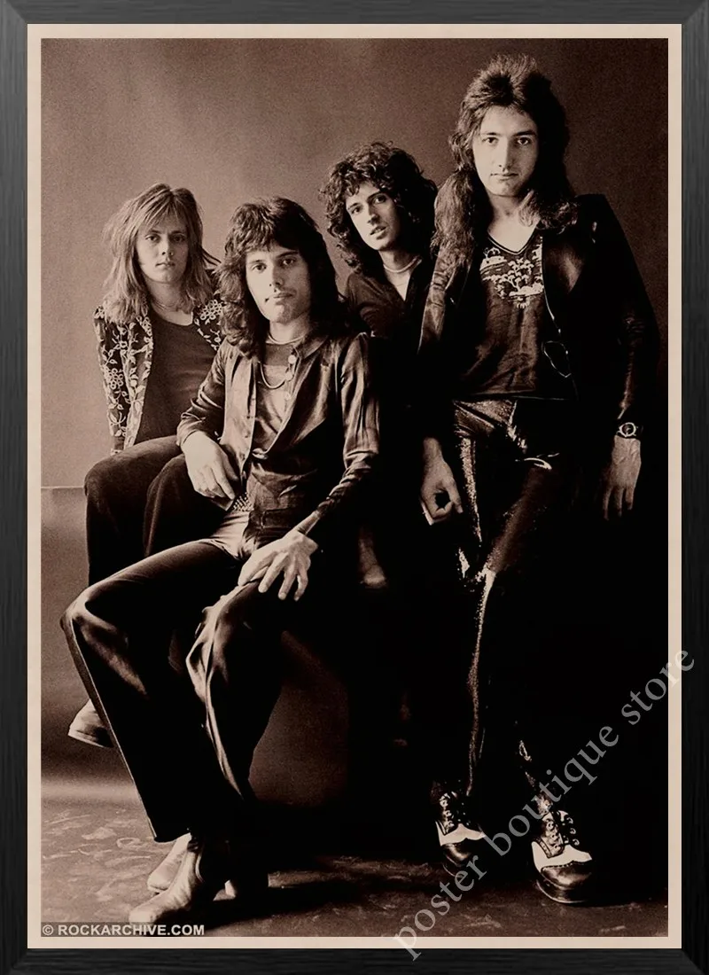 Queen Band музыкальный плакат на крафт-бумаге Фредди Меркьюри, Brian мая винтажная Высококачественная декоративная роспись стены стикер - Цвет: 3