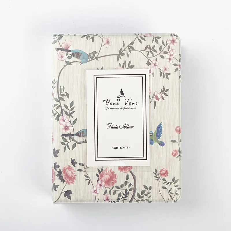 Flower Bird 64 карманы 3 дюймов фотоальбом книги для ЖК-дисплея с подсветкой Fujifilm Instax Mini самоклейка на окна альбом Instax Mini 9 камеры одноступенного процесса 8 7s 90 70 25 визитная карточка держатель билета - Цвет: Flower Bird