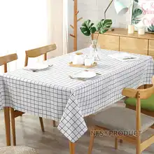 

Plaid Table Cloth Linen Tablecloth Cotton White Black Grey Home Decorative Table Covers For Wedding Christmas Party Picnic