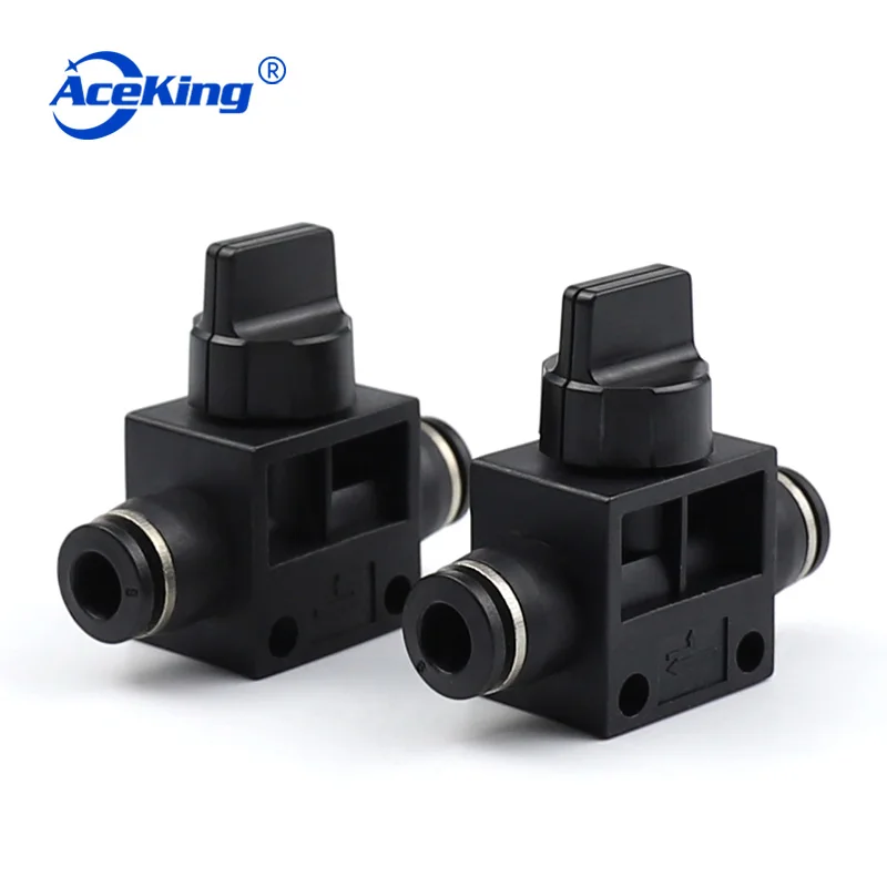 

HVFF hand valve black pneumatic joint hand valve joint pneumatic quick joint pu air hose hand valve hand valve hvff8/6/4/10/12mm