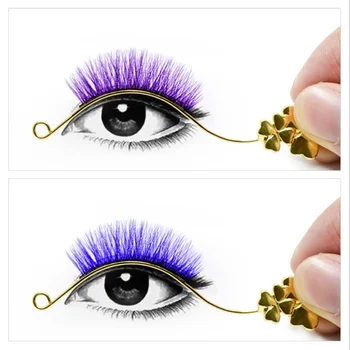 

1pairs Grafted False Eyelash Flower Eyelash Display Metal Fake Eyelash Extension Professional Makeup Tools