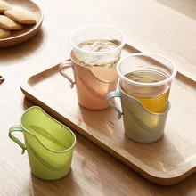 1 шт. пластиковый держатель для стаканчиков ручка популярные одноразовые держатели для бумажных стаканчиков теплоизоляция бытовые питьевые аксессуары