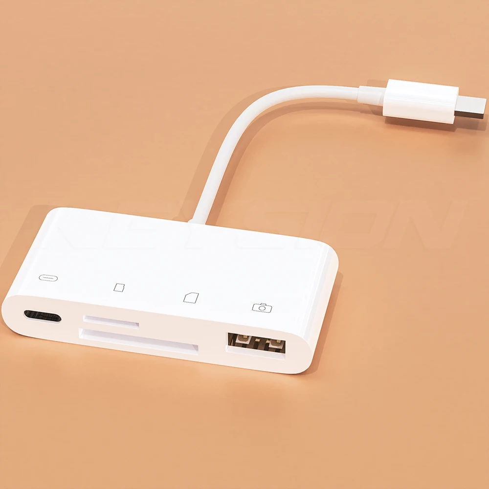 4in1 Card Reader KEYSION кард-ридер для iPhone 11 Pro Max XS Max XR 8 7 4в1 OTG SD TF карта памяти Писатель камера подключение комплект адаптер для iPad - Цвет: 4in1 Card Reader