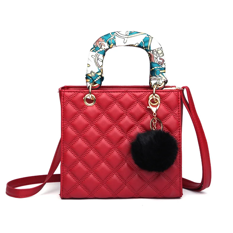 

2019 New Style WOMEN'S Bag Summer Shoulder Bag Europe And America-Style Silk Scarves Rhombus Hand Shoulder Bag Lady Bags