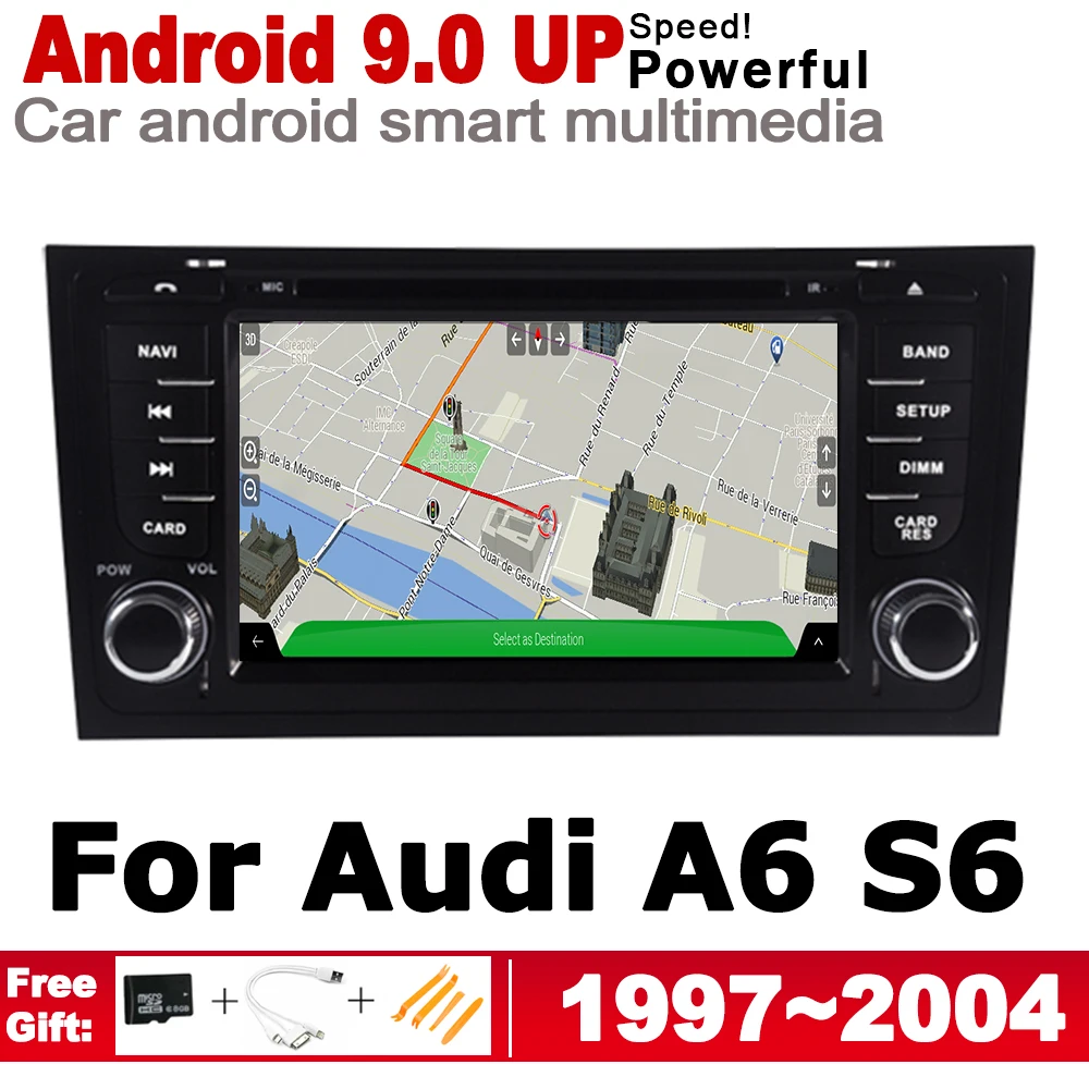 HD IPS DSP стерео Android 9 0 автомобильный DVD GPS Navi карта для Audi A6 S6 4B 1997 ~ 2004 MMI 2 DIN