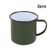 Чашки, покрытые эмалью Кемпинг Пешие Прогулки чашка для кофе, молока питьевой офис кухня чистые кружки, чашки стакана воды