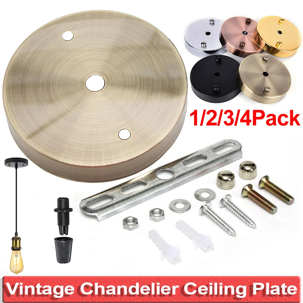 

1-4 Packs Retro Ceiling Light Plate Pointed Base High Quality European-Style Wall Lamp Absorb Dome Lights 7Colours Ceiling Plate