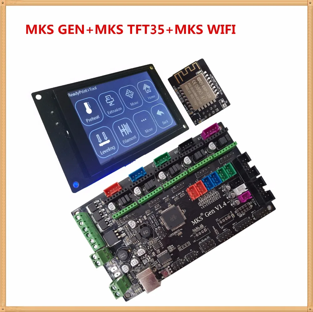 MKS GEN V1.4 плата управления TFT35 сенсорный экран TFT WIFI модуль контроллера набор 35 3D