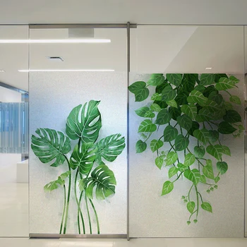 

Custom Size Static Cling Glass Covering Plants PVC Home Decoration Water-Proof Privacy Protection Frosted Stained Window Film