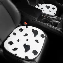 

Car Seat Cushion Winter Lamb Wool Car Warmth Seat Cushion Cute Female Cartoon Three-piece Seat Cushion Car Interior Accessories
