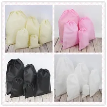 Дорожная Портативная сумка-Органайзер многоразовая сумка на шнурке черная Складная Сумка Для Покупок Сумка-тоут из нетканого материала унисекс эко-сумка