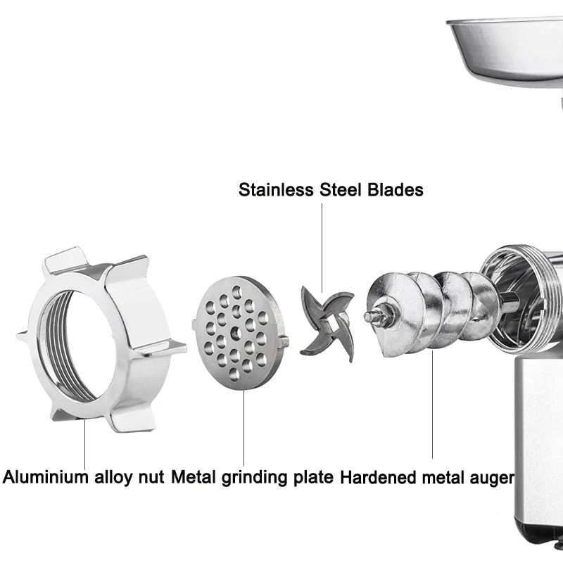 BioloMix Heavy Duty 3000W Max Powerful Electric Meat Grinder Home Sausage Stuffer Meat Mincer Food Processor 3