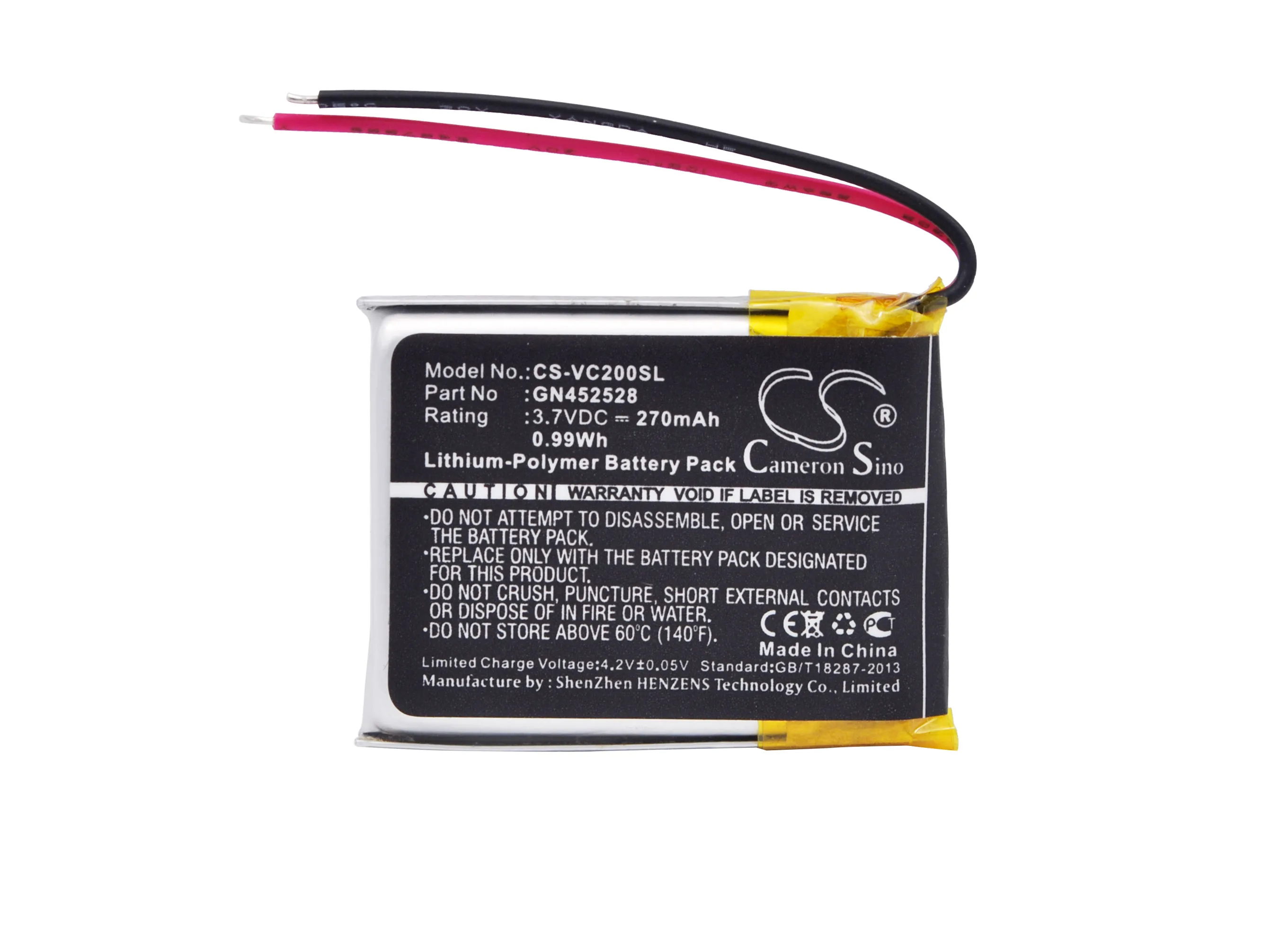 Cameron sino 270mah аккумулятор для VOICE CADDIE VC200 VC200 Voice GN452528 gps, аккумулятор для навигатора