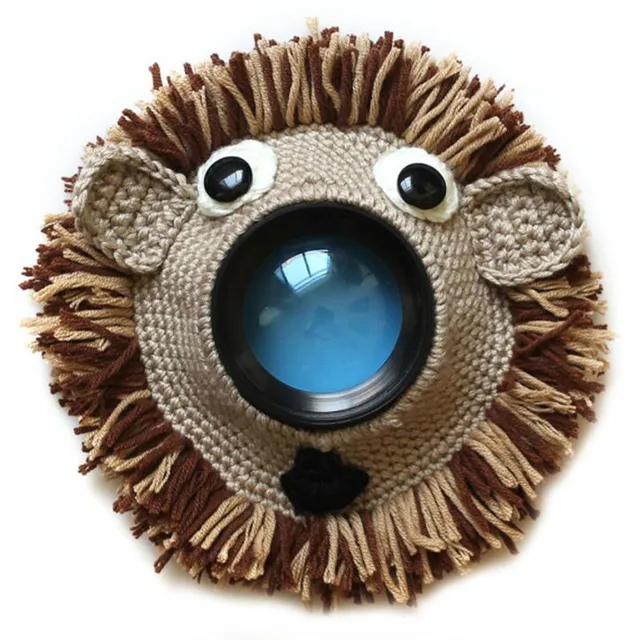 Photography Accessories Props Animal Camera Buddies Hand knitted Camera Lens Decorative Ring For Baby Pet Photo Guide Doll Toys 4