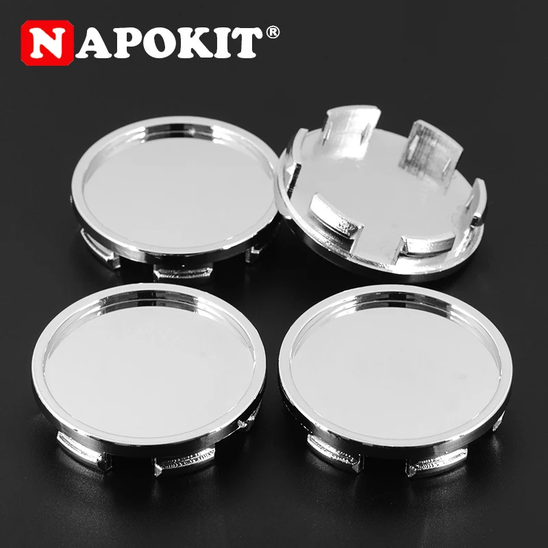 

4pcs 58mm Car Wheel Hub Caps Chrome Car Hubcap Center Dust-proof Cover Auto Hub Rim Accessories