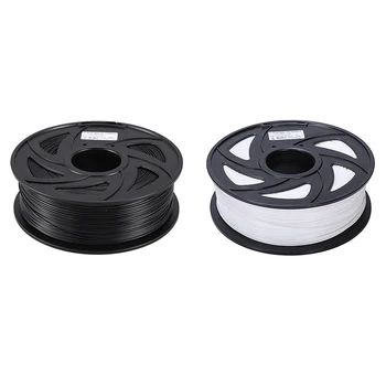 

2 Roll 3D Printer 1KG Printing Filament 1.75M PLA, 1 Roll Black & 1 Roll White