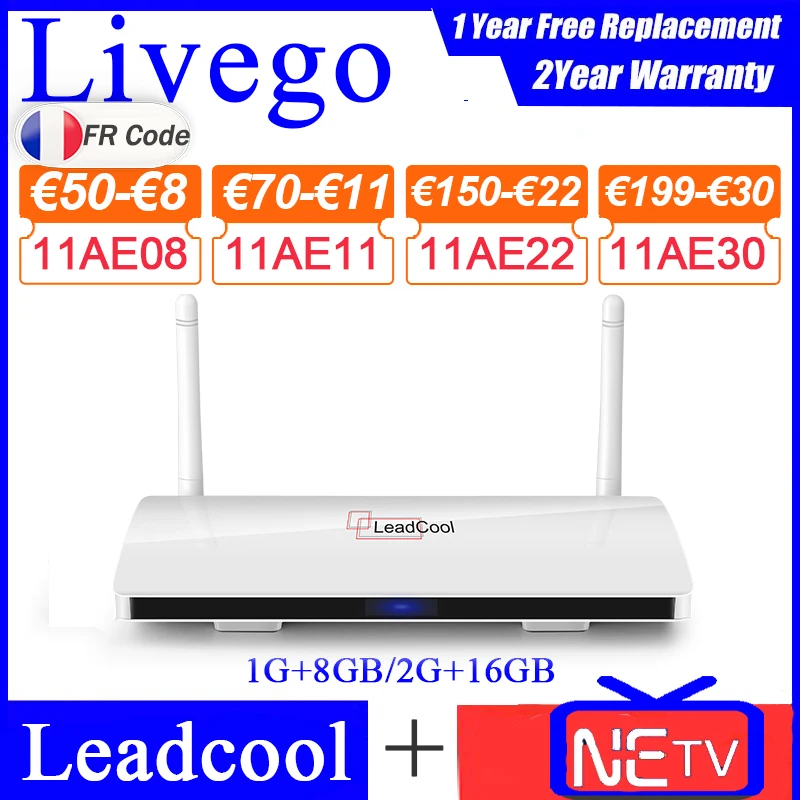 Leadcool livego ip tv box android 9.0 BOX Amlogic S905W 2 4G Wifi Media Player 4K HD DATOO Smart IP TV Доставка из Франции |