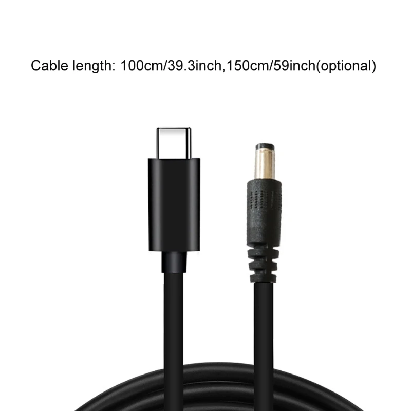 Power Supply Adapter Laptop Charger Adapter USB C/Type-C PD to 12V 5.5x2.5mm Adapter