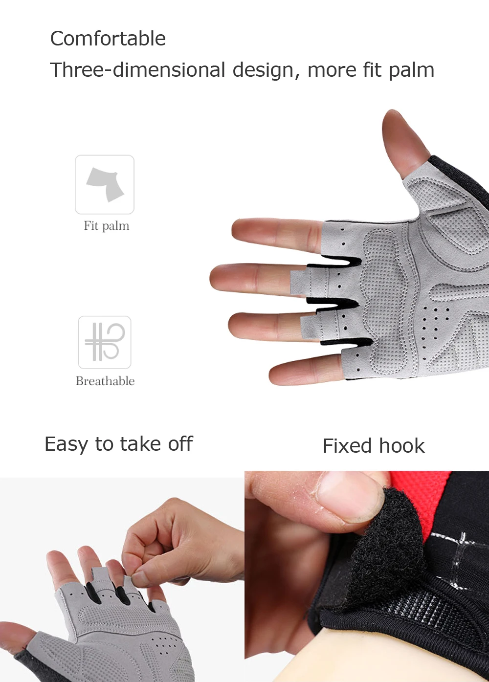 ROCKBROS Cycling Gloves Touch Screen GEL Bike Gloves Sport MTB Road Full Finger Hafl Finger Bicycle Gloves Men Guantes Ciclismo