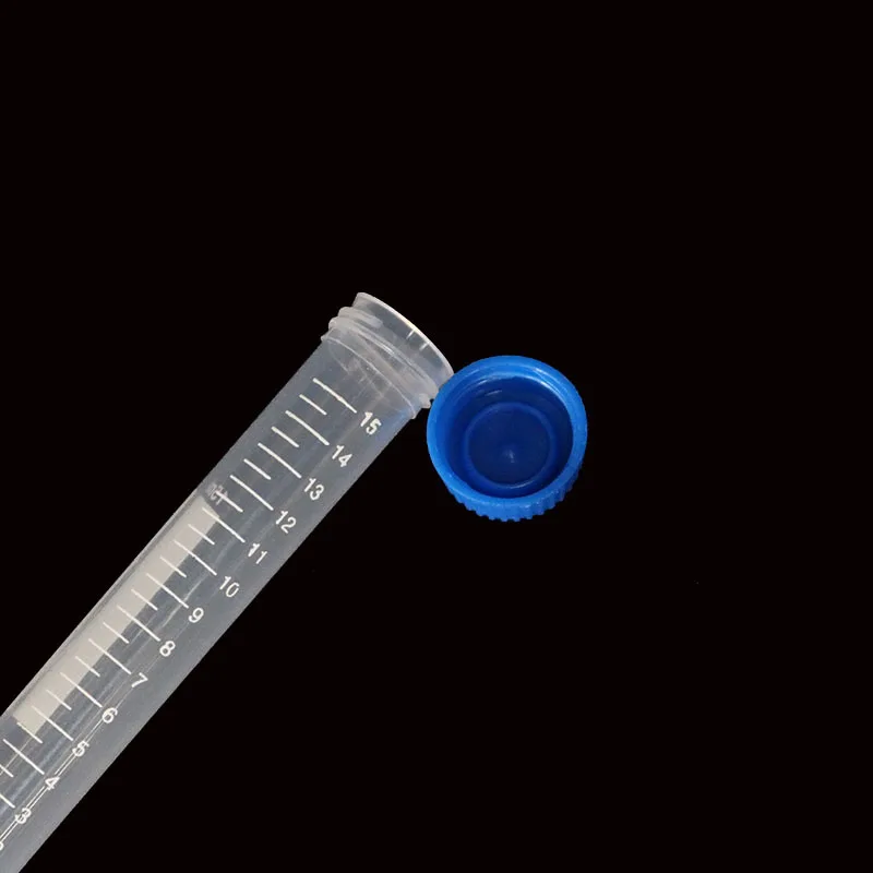 10 Pieces 15ml Plastic Centrifuge Laboratory Test Tube Bottle Sharp Bottom Container Laboratory School Education Supplies