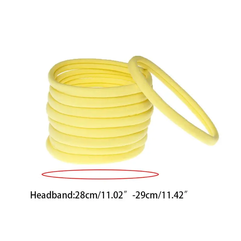 

1 pc Baby Girl Elastic Solid Candy Color Hair Band Seamless Skinny Headband Scrunchie