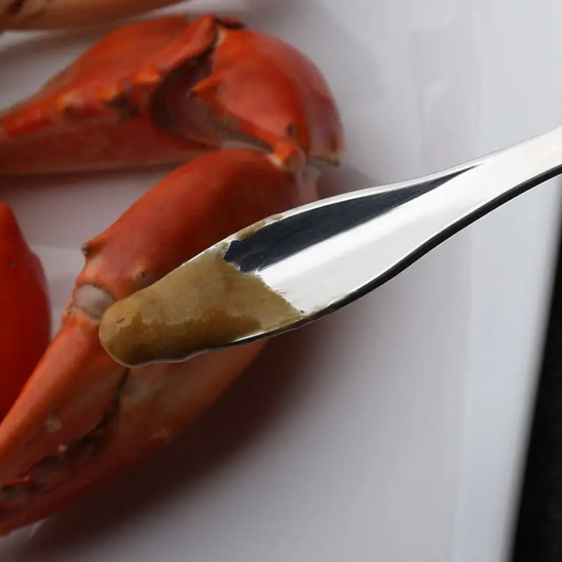 ProfessionalSeafood Tool Crab Crackers Picks Spoons Stainless Steel Crab Peel Shrimp Tool Lobster Clamp Pliers Clip Pick- 5Pcs