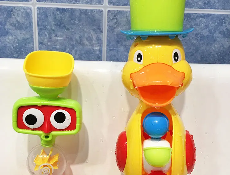 Детская пляжная игрушка для купания с водяным распылителем, детская игрушка для игры в воду, маленькая Желтая утка, детская игрушка для купания