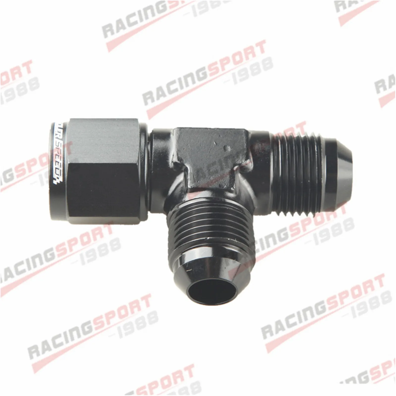 

AN8 Male To 8AN Male To AN8 Female Flare Tee T Piece Fuel Fitting Aluminum Black
