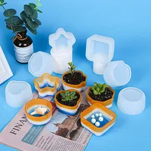 Concrete Storage Box Silicone Mold Star Shape Creative DIY Handmade Making Crafts Crystal Plate Epoxy Small Flower Pot Moldle