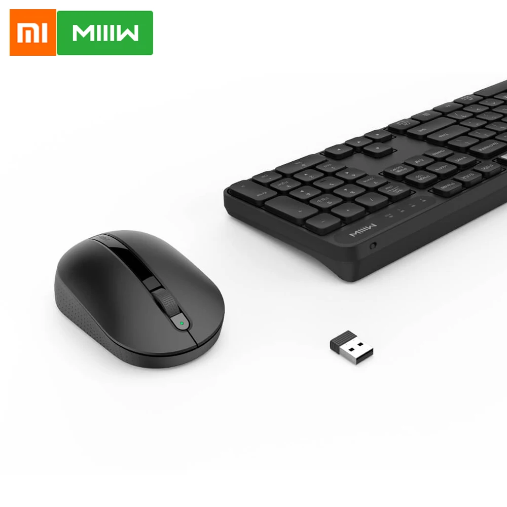 Xiaomi MIIIW Wireless Office Keyboard& Mouse& Mouse pad Set 104 Keys 2.4GHz Multi System Compatible Wireless Portable Keyboard