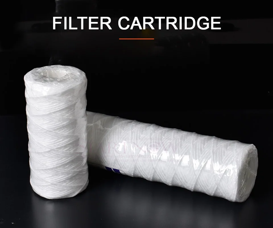 Filter Cartridge Water Purifier 5 / 10 Inch 5-Micron Sediment PP Cotton or Wire Wound For Water Chiller Water Filter System