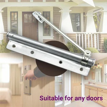 

Large door closer + Allen key Silver door closer Single spring adjustable stainless steel automatic door closer 20O28