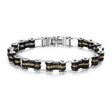 20 шт./партия новые модные роскошные мужские браслеты из нержавеющей стали Открытый панк крутой стиль титановая сталь мужской ювелирный браслет BR-18