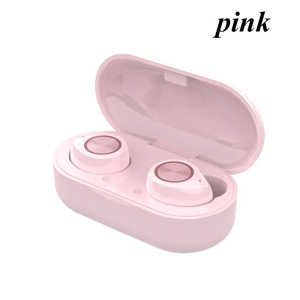 pink TW60 Bluetooth наушники стерео беспроводные наушники HIFI Звук спортивные наушники Handfree игровая гарнитура для iphone samsung xiaom - Цвет: pink