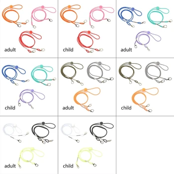 

3Pcs Adult Kids Adjustable Face Mask Lanyard Multicolor Mouth Cover Holder Elastic Rope Handy Strap Ear Pressure Relief Hanger