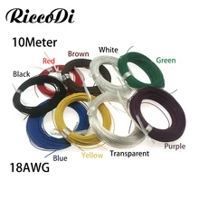 10 м 18AWG красный желтый черный синий FEP Посеребренная Медная Проволока