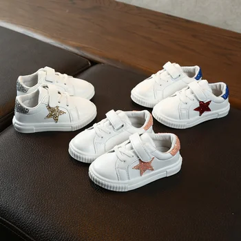 

Spring Girls Boys Sport Shoes Antislip Soft Bottom 2020children Baby Sneaker Casual Kids Flat Sneakers School White Canvas Shoes