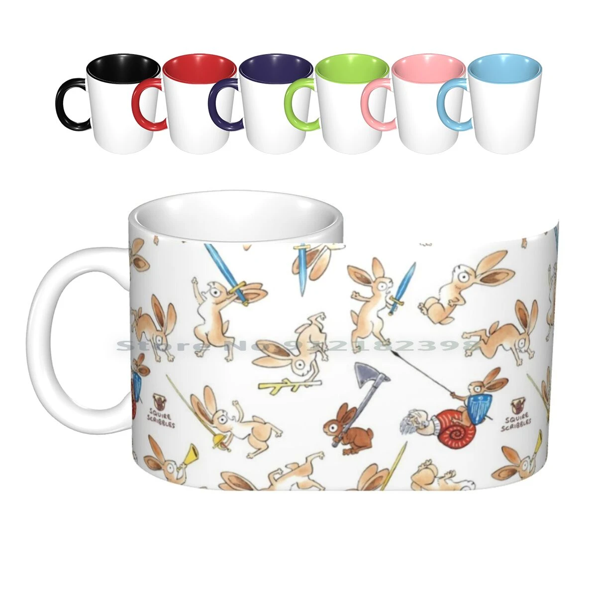 Middeleeuwse Konijnen Keramische Mokken Koffie Kopjes Melk Thee Mok Hema Europa Martial Hekwerk Konijn Bunnies Bunny Dieren|Mokken| - AliExpress