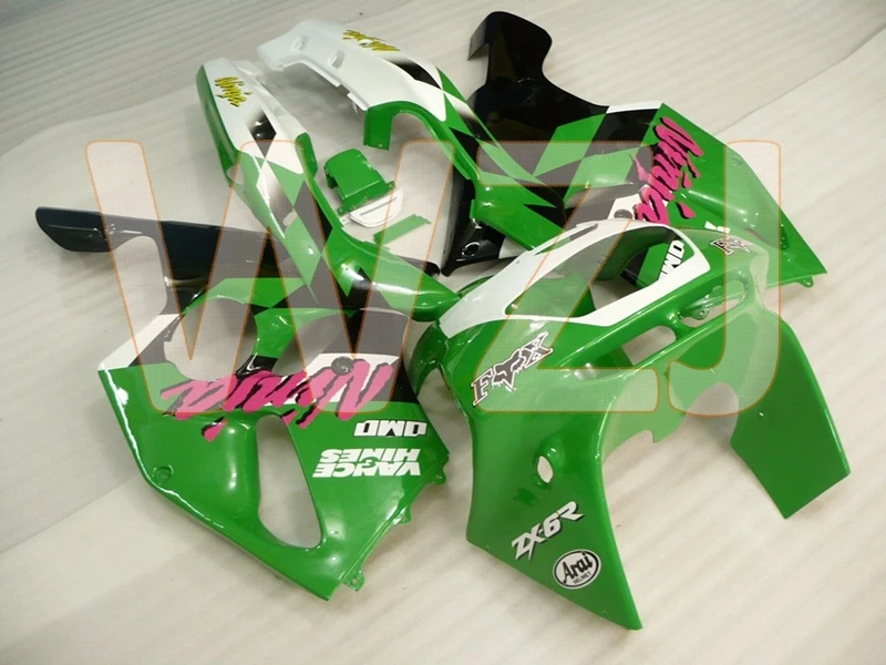 Zx6r 94 95 тела Наборы Zx6r 1995 цвета: зеленый, черный красно-белый обтекатель для Kawasaki Zx6r 1994-1997 обтекатели