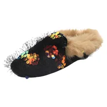 Кожаная женская повседневная обувь; обувь на плоской подошве с блестками; бархатная хлопковая обувь; модная дышащая обувь без шнуровки; Массажная обувь на плоской подошве