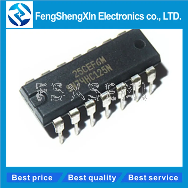 10 шт./лот Новый SN74HC125N 74HC125 четырехъядерный драйвер буферной линии IC DIP-14 |