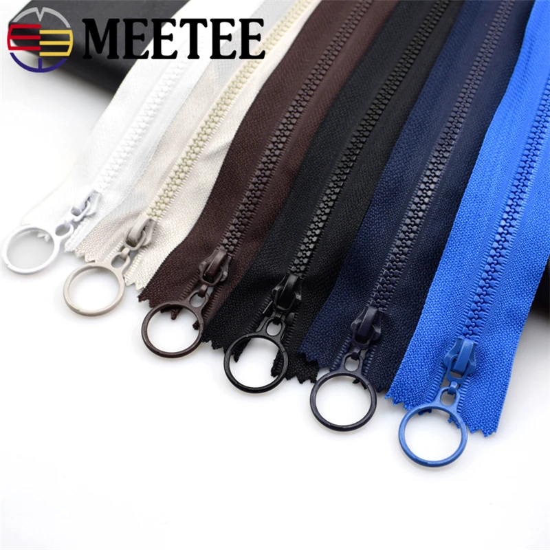 10 шт Meetee 3 # смоляные молнии закрытые 25 см открытые 60 кольцевые съемные для сумок