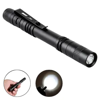 

Mini Portable Q5 LED Flashlight Small Pocket Pen Shaped Aluminum Alloy Torch Light Waterproof Outdoor Emergency Working Lamp