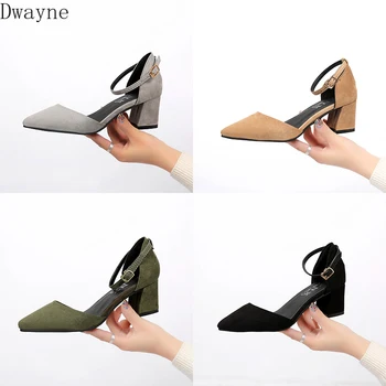 

Women Sandals Fashion Low Heels Sandals Summer Shoes Woman Casual Block Heel Middle Hollow Career Pumps Square heel Women shoes