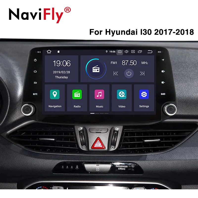Android9.0 Восьмиядерный 4G ram 64G rom автомобильный мультимедийный плеер для hyundai i30 с gps-навигация, радио, стерео wifi