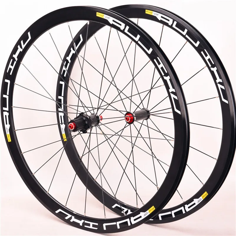 Road Bike Bicycle Wheels Ultralight 120 Ring 700C 40mm Carbon pattern Wheel Set Sealed Bearing Straight Pull Wheelset | Спорт и