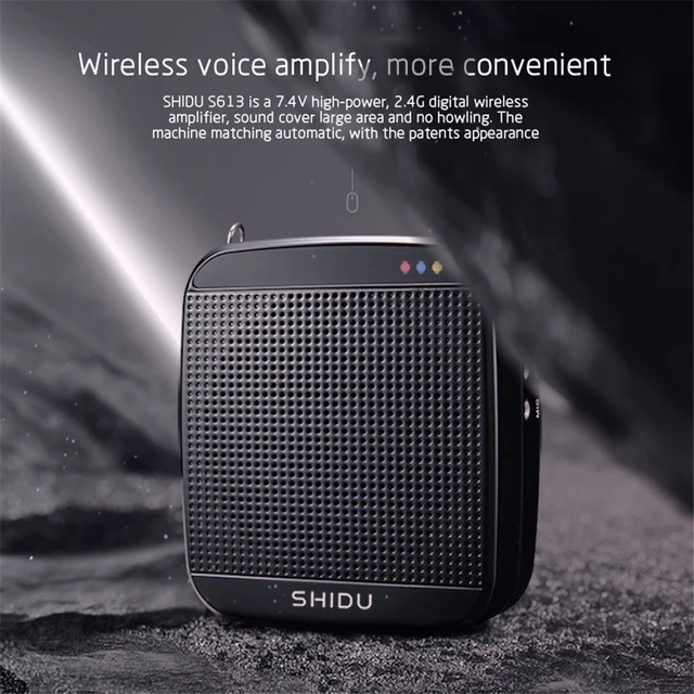 Achetez SHIDU S613 18W Amplificateur de Voix Bluetooth Sans Fil Portable  Microphone Audio Mini Haut-parleur Pour Les Enseignants de Chine