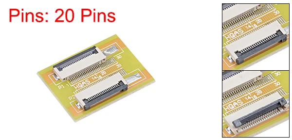 20 Pin Uxcell 1 шт. Расширение Разъем Aapter для FFC FPC IC посылка с открытым Pad для Lap Top ладонь Top Note Pad более длинная установка - Цвет: 20 Pin